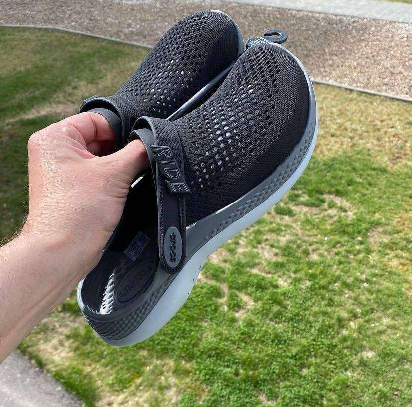 Crocs Лайтрайд 360 Клог Чорні Literide Clog Black/Slate Grey — фото 6