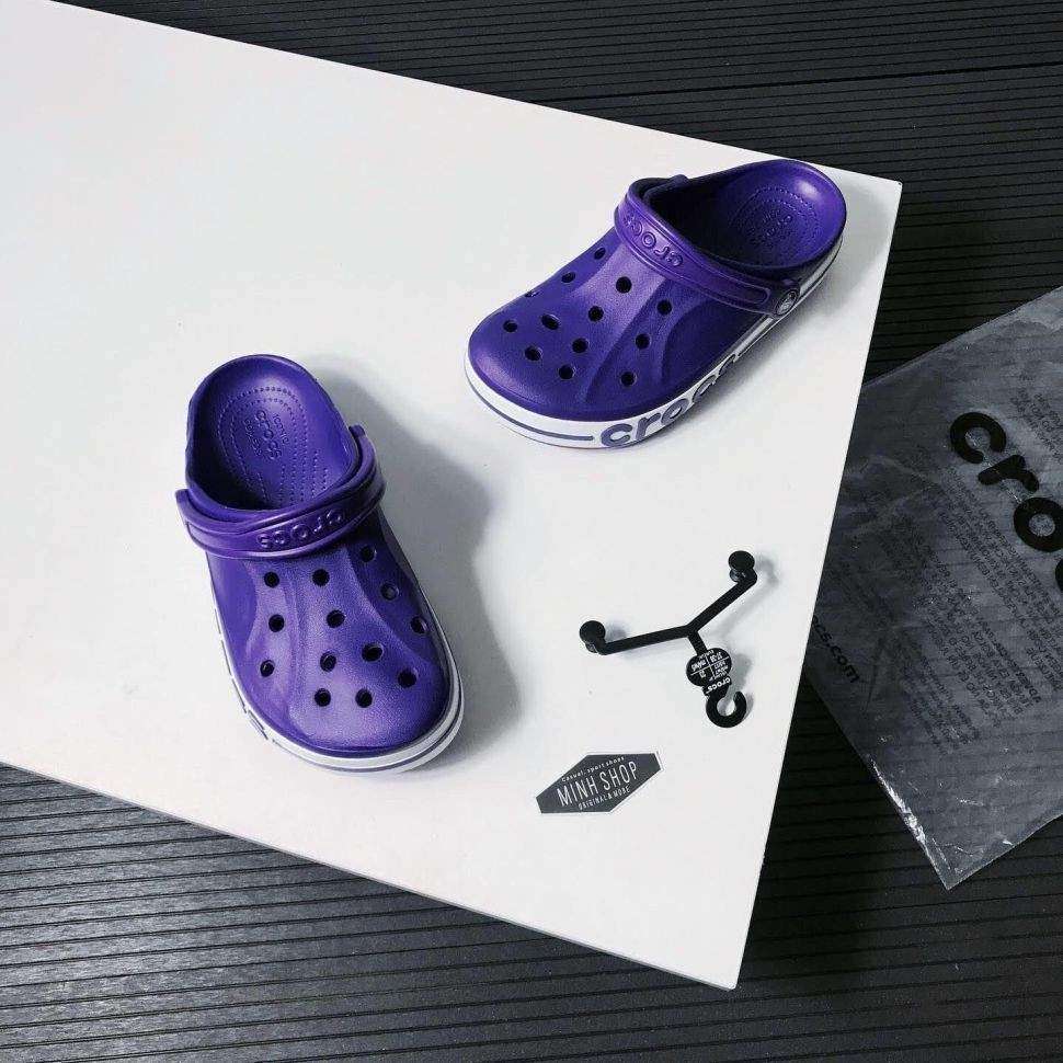 Жіночі Crocs Bayaband Clog Neon Purple/White — фото 11