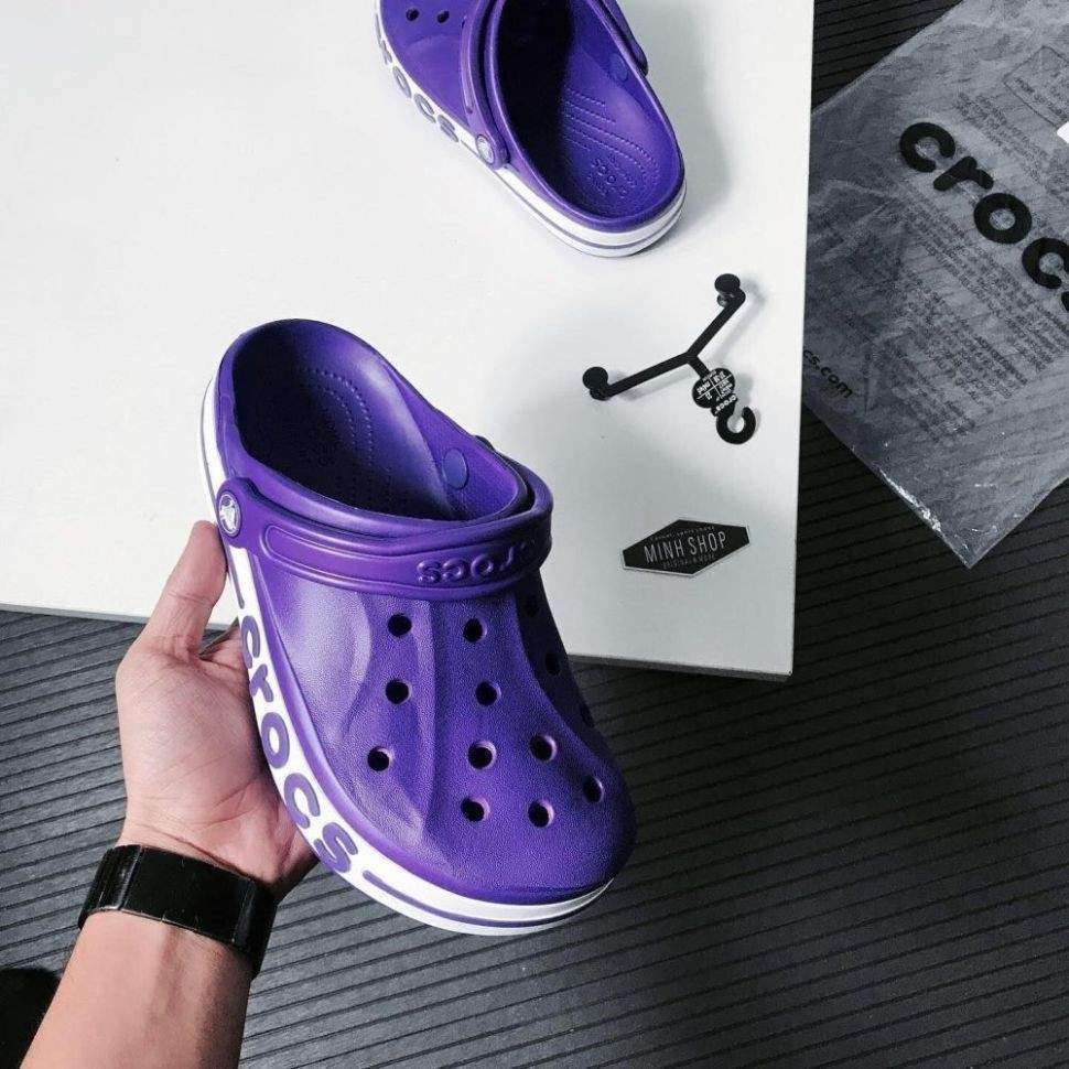 Жіночі Crocs Bayaband Clog Neon Purple/White — фото 7