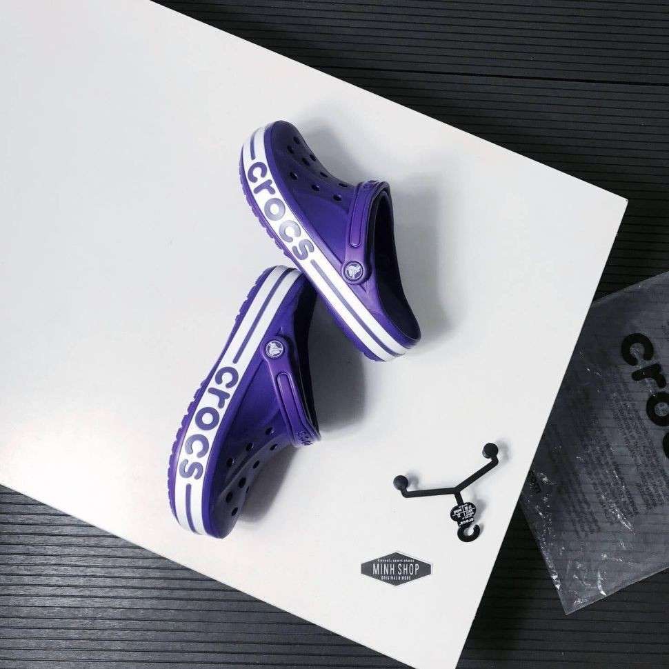 Жіночі Crocs Bayaband Clog Neon Purple/White — фото 10