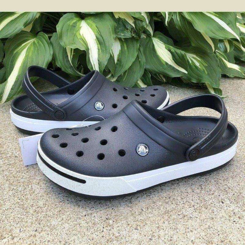 Крокбенд Клог Чорні Crocs Crocband II.5 Clog Black/White — фото 2