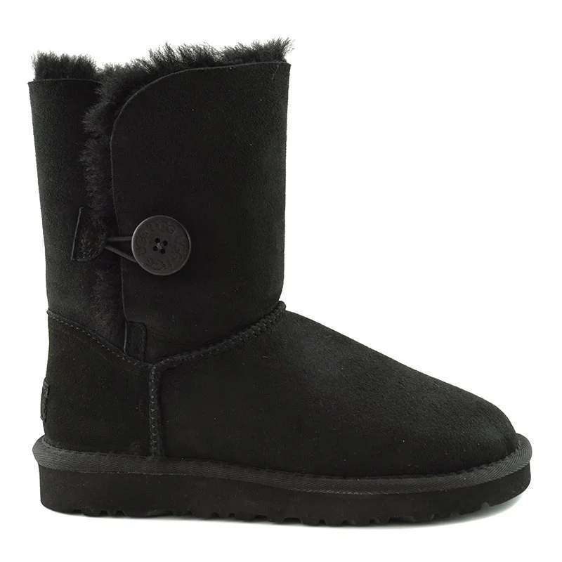 UGG Жіночі Чорні Замша з Гудзиком Bailey Button Black Suede