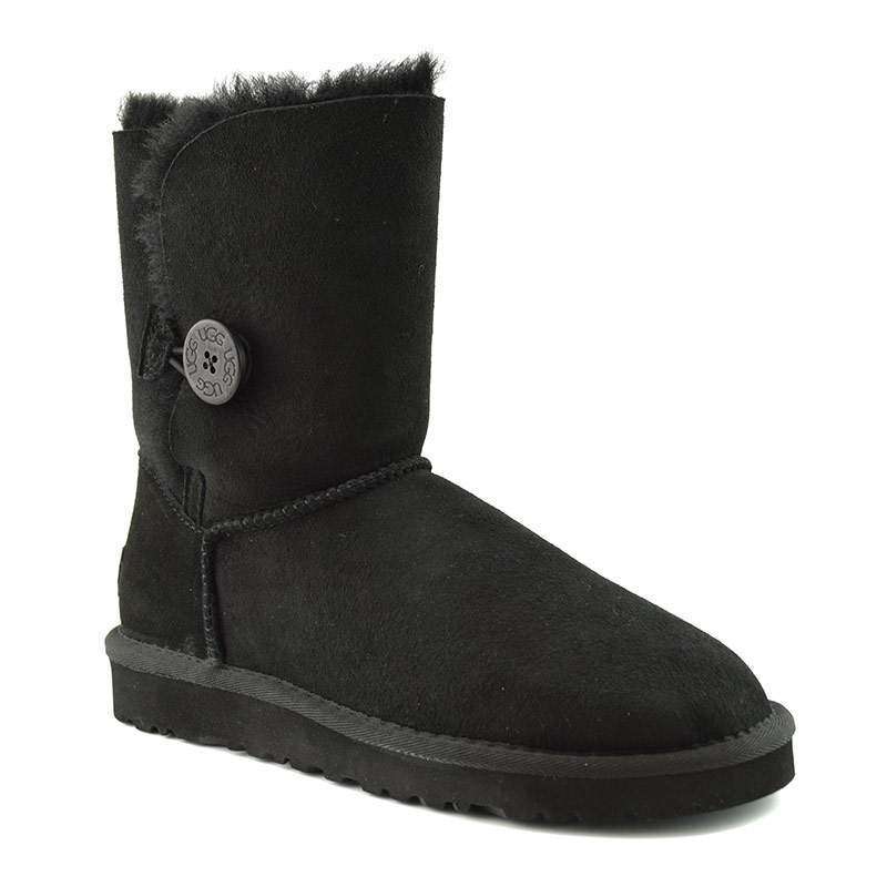 UGG Жіночі Чорні Замша з Гудзиком Bailey Button Black Suede — фото 2