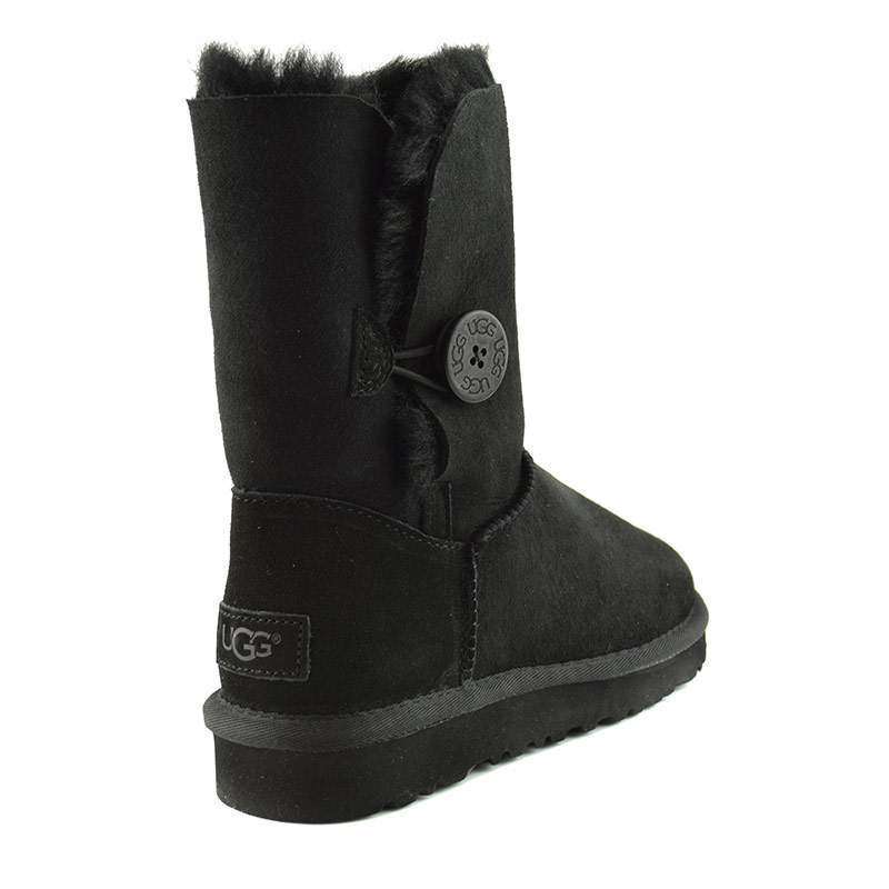 UGG Жіночі Чорні Замша з Гудзиком Bailey Button Black Suede — фото 3