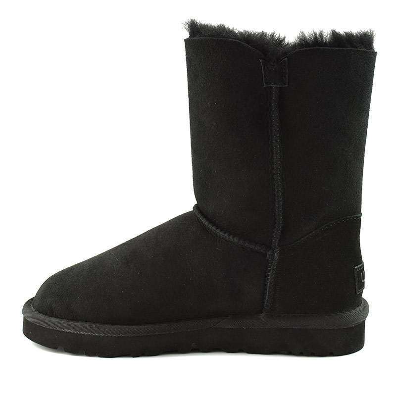 UGG Жіночі Чорні Замша з Гудзиком Bailey Button Black Suede — фото 4