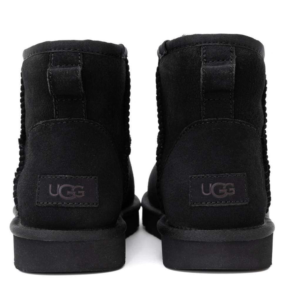 Жіночі UGG Классік Міні Чорні Замшеві Australia Classic Mini Black Suede — фото 4