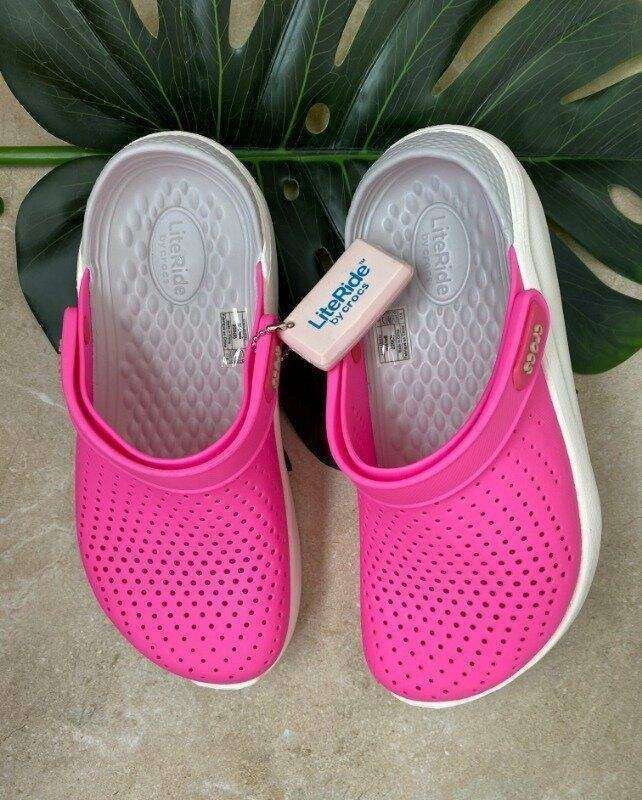 Жіночі Crocs LiteRide Clog Electric Pink/Almost White — фото 2