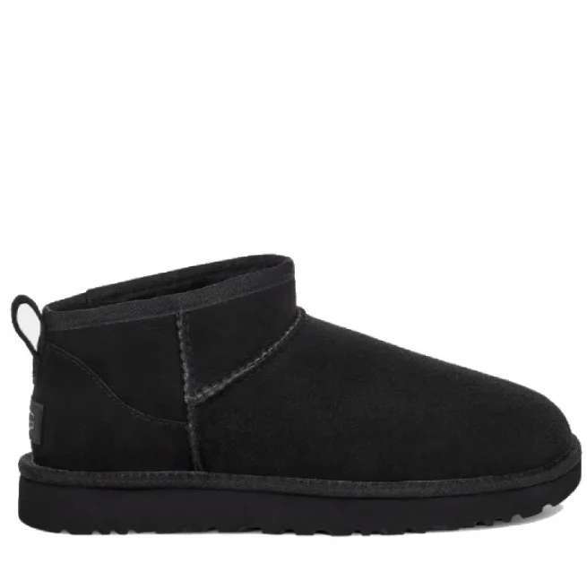 Жіночі UGG Ультра Міні Чорні Замшеві Classic Ultra Mini Black Suede — фото 1