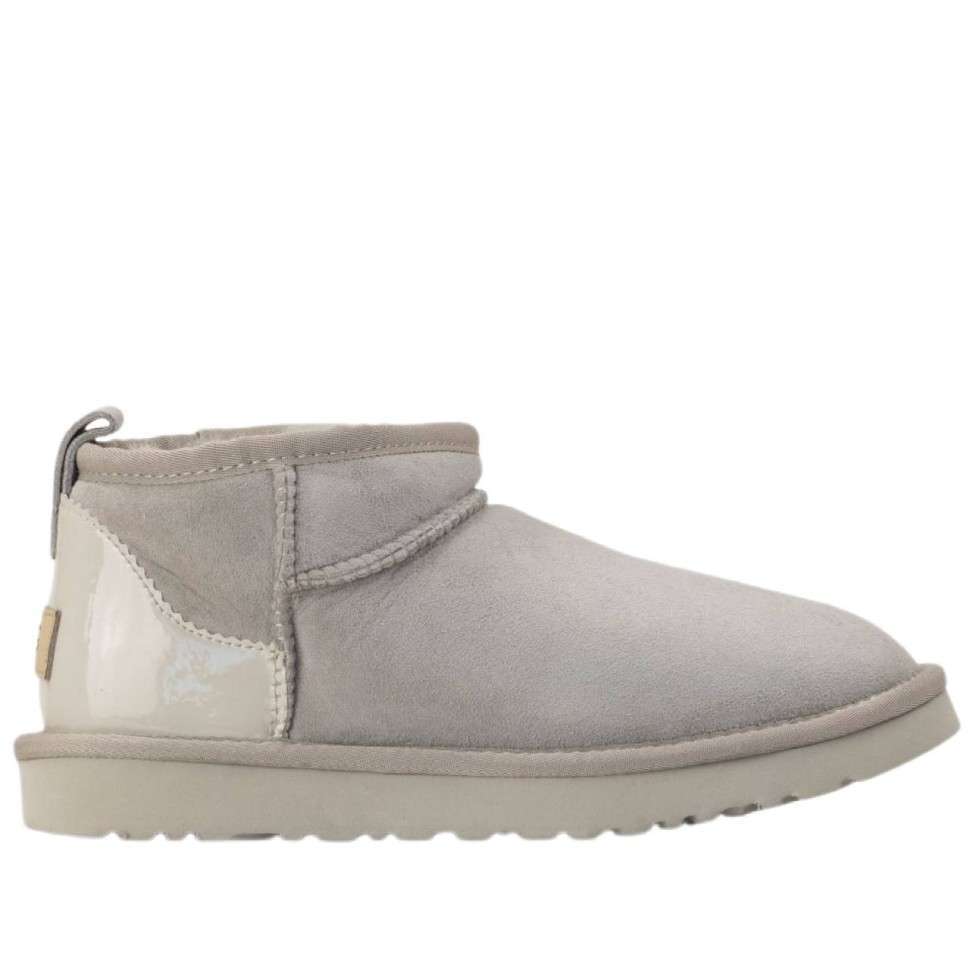 Жіночі UGG Ультра Міні Беж Лакова п'ятка Ultra Mini Boot Beige