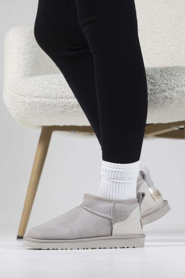 Жіночі UGG Ультра Міні Беж Лакова п'ятка Ultra Mini Boot Beige — фото 7
