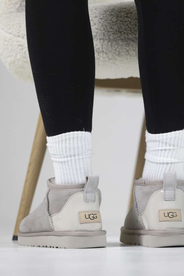 Жіночі UGG Ультра Міні Беж Лакова п'ятка Ultra Mini Boot Beige — фото 9