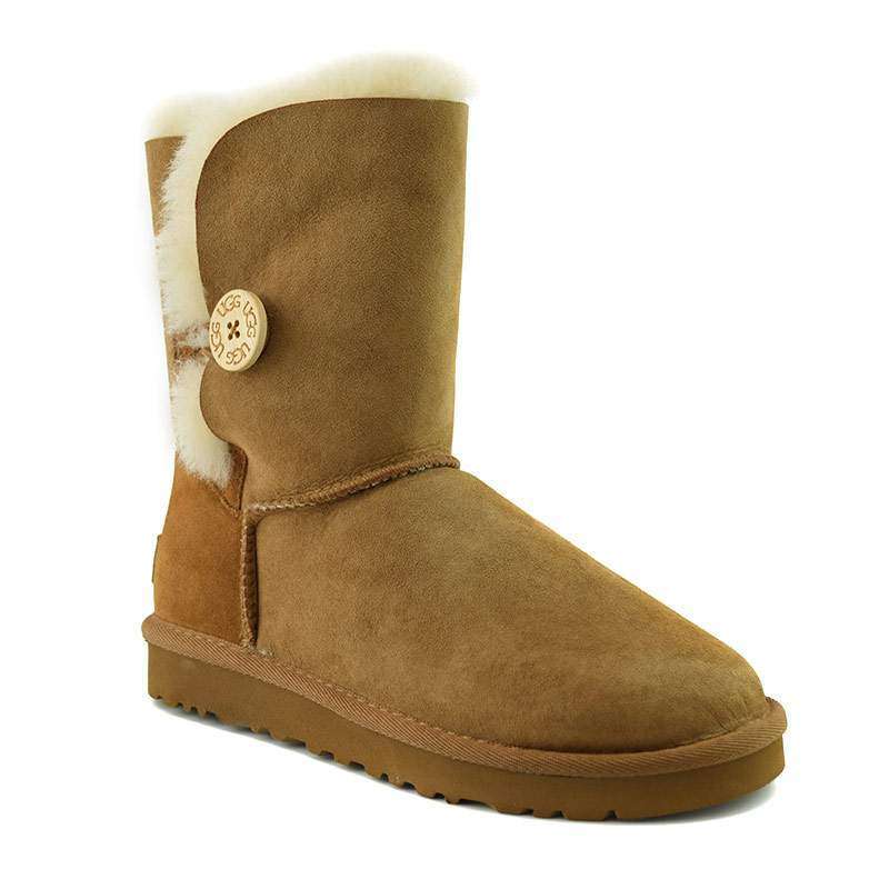 UGG Коричневі Замша з Гудзиком Bailey Button II Chestnut Suede — фото 2