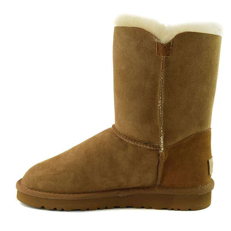 UGG Коричневі Замша з Гудзиком Bailey Button II Chestnut Suede — фото 4