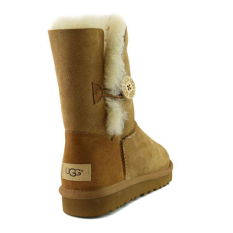 UGG Коричневі Замша з Гудзиком Bailey Button II Chestnut Suede — фото 5