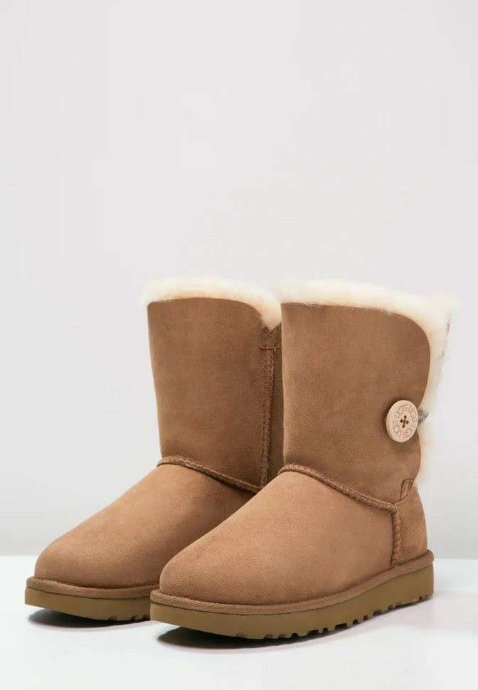 UGG Коричневі Замша з Гудзиком Bailey Button II Chestnut Suede — фото 6