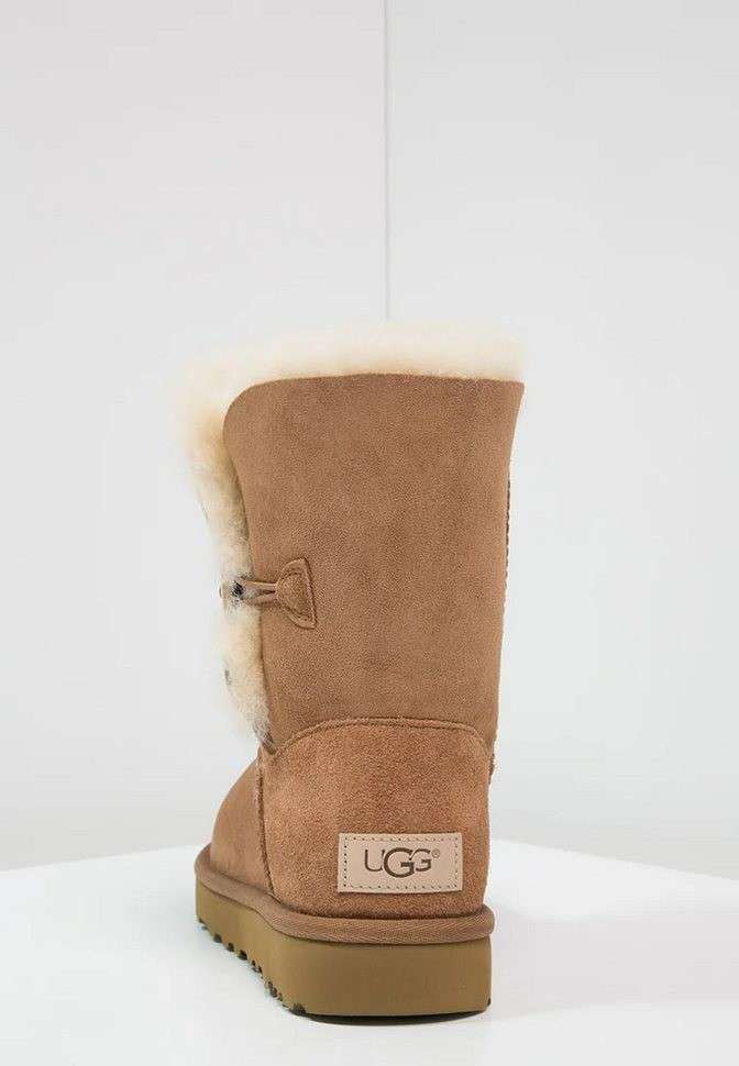 UGG Коричневі Замша з Гудзиком Bailey Button II Chestnut Suede — фото 9