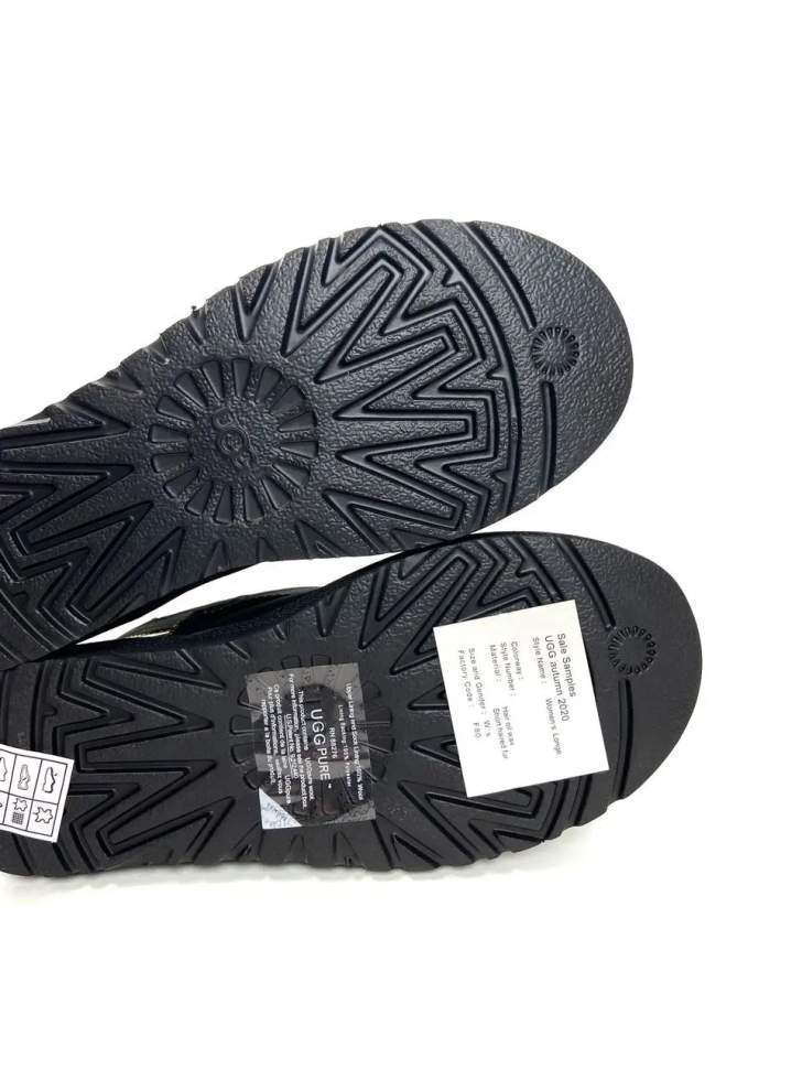 Жіночі UGG Міні Чорні Замша з Золототим Напиленням Mini Black Gold Metallic Suede — фото 5