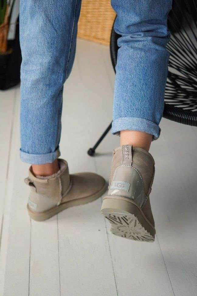 Жіночі UGG Міні Замш Беж-Молочні Mini Beige Suide Metallic — фото 13