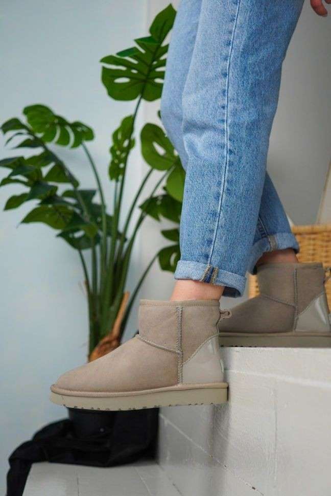 Жіночі UGG Міні Замш Беж-Молочні Mini Beige Suide Metallic — фото 14