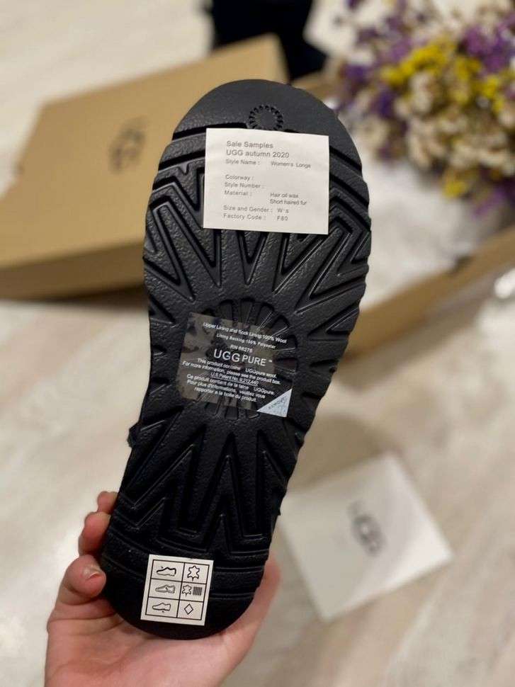 Жіночі UGG Міні Чорні Замша Металлік Лак Пятка Classic Mini Black Metallic — фото 12