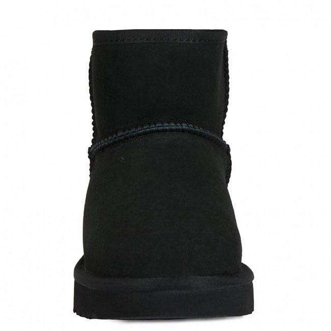 Жіночі UGG Міні Чорні Замша Металлік Лак Пятка Classic Mini Black Metallic — фото 3