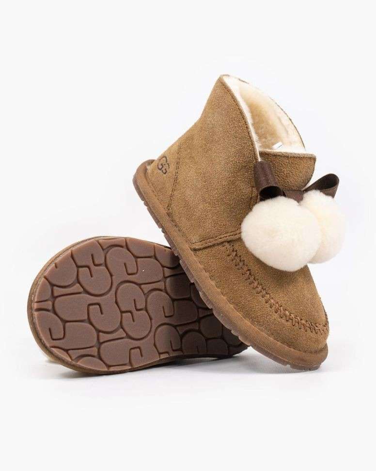 UGG Жіночі Рижі Чоботи Замшаз Бумбоном Australia Chestnut Suede