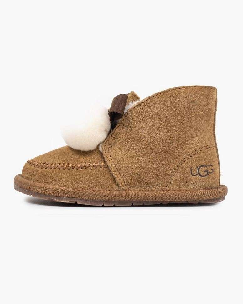 UGG Жіночі Рижі Чоботи Замшаз Бумбоном Australia Chestnut Suede — фото 2