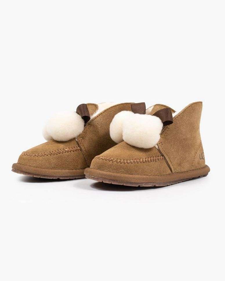 UGG Жіночі Рижі Чоботи Замшаз Бумбоном Australia Chestnut Suede — фото 3
