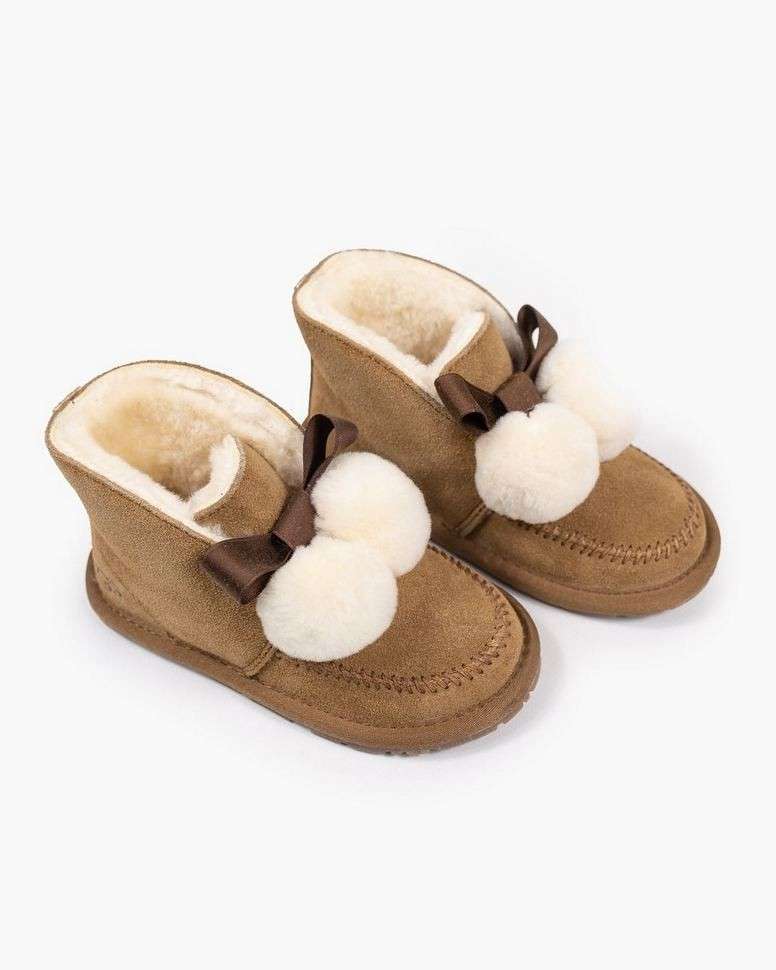 UGG Жіночі Рижі Чоботи Замшаз Бумбоном Australia Chestnut Suede — фото 6