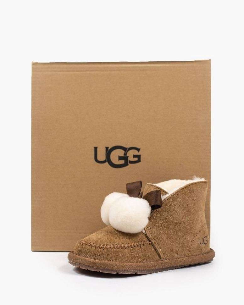 UGG Жіночі Рижі Чоботи Замшаз Бумбоном Australia Chestnut Suede — фото 7