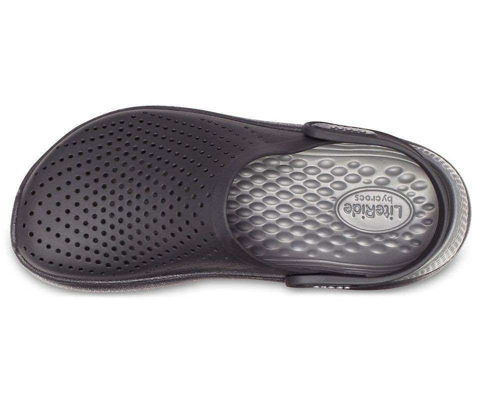 Чоловічі Crocs Лайтрайд Клог Повністю Чорні LiteRide Black / Slate Grey Clog — фото 4