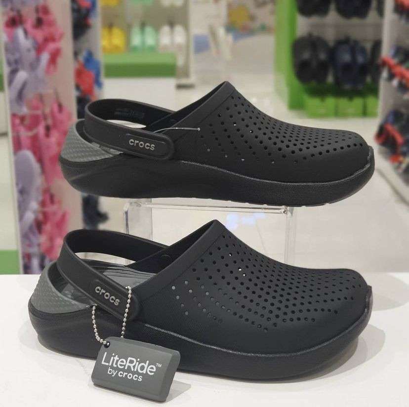 Чоловічі Crocs Лайтрайд Клог Повністю Чорні LiteRide Black / Slate Grey Clog — фото 7