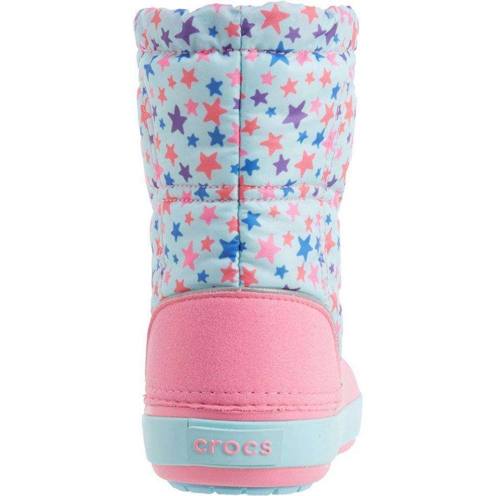 Сапоги Crocs Рожеві Crocband Lodge Point Graphic Winter Boot ce Blue/Pink Lemonade — фото 5