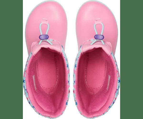 Сапоги Crocs Рожеві Crocband Lodge Point Graphic Winter Boot ce Blue/Pink Lemonade — фото 8