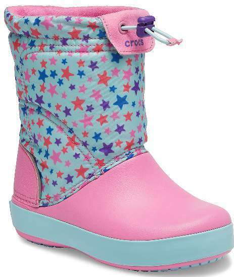 Сапоги Crocs Рожеві Crocband Lodge Point Graphic Winter Boot ce Blue/Pink Lemonade — фото 10