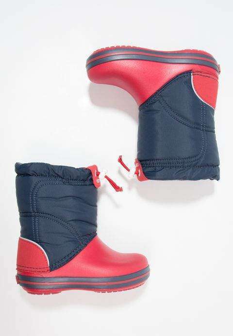 Зимние сапоги детские тёплые Crocs crocband lodgepoint snow boots navy/red — фото 4