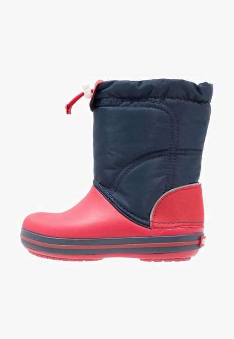 Зимние сапоги детские тёплые Crocs crocband lodgepoint snow boots navy/red — фото 5
