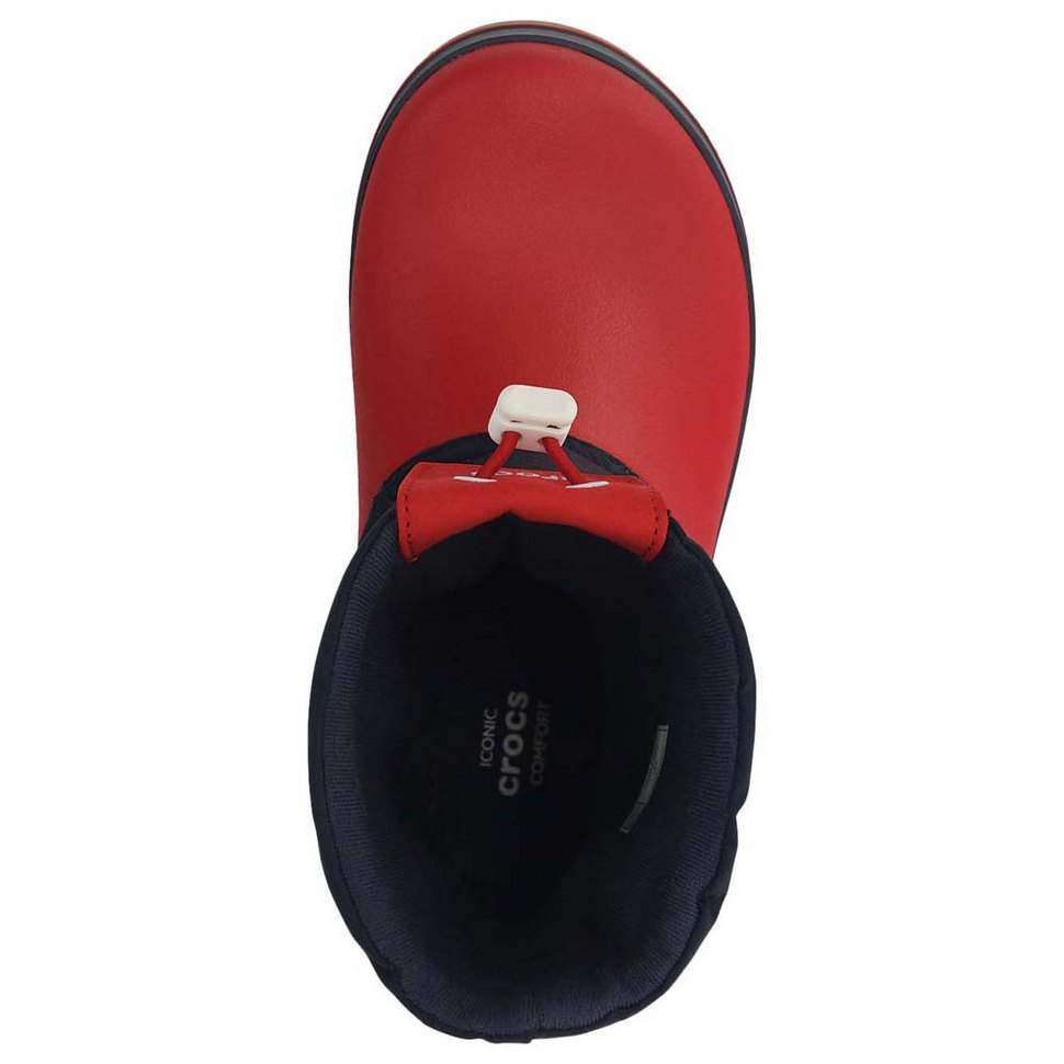 Зимние сапоги детские тёплые Crocs crocband lodgepoint snow boots navy/red — фото 6