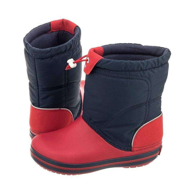 Зимние сапоги детские тёплые Crocs crocband lodgepoint snow boots navy/red — фото 7
