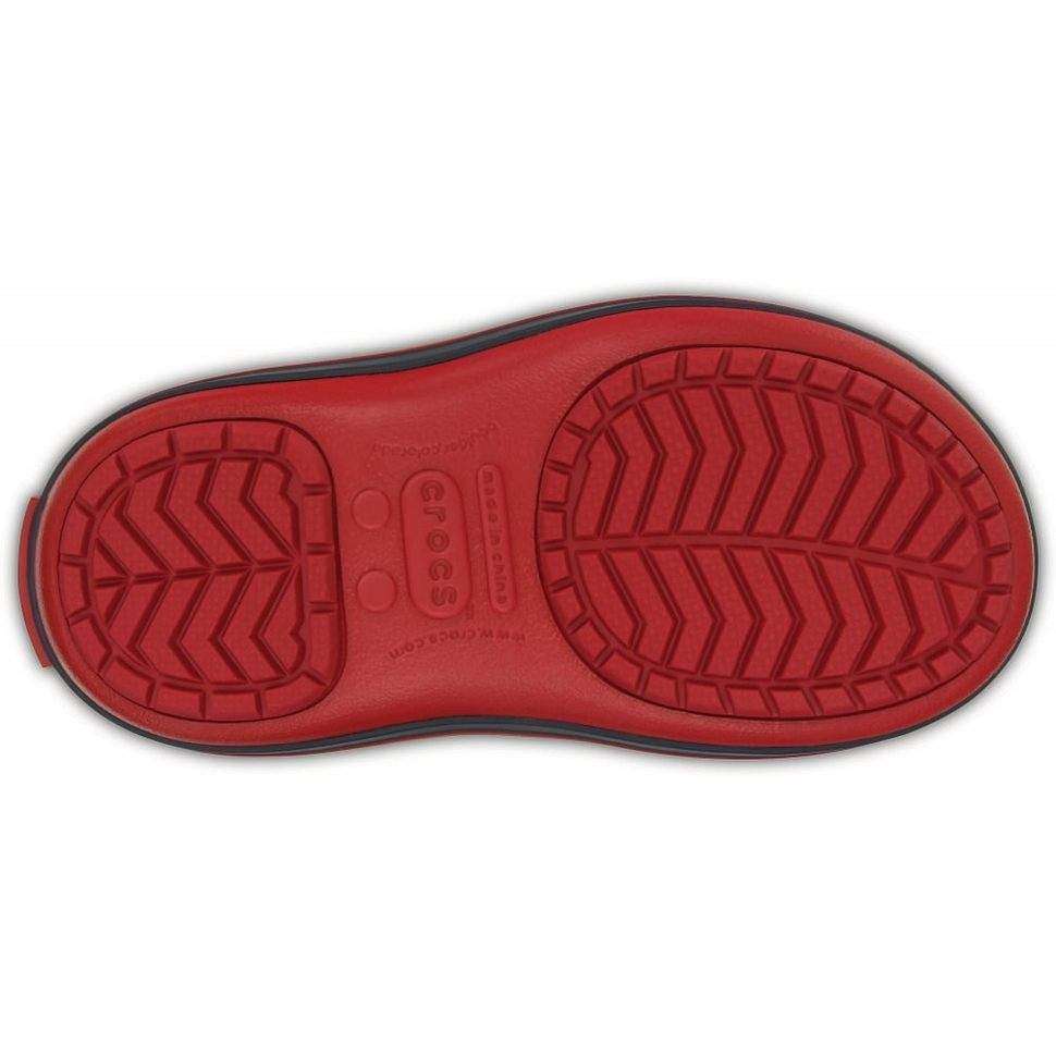 Зимние сапоги детские тёплые Crocs crocband lodgepoint snow boots navy/red — фото 9