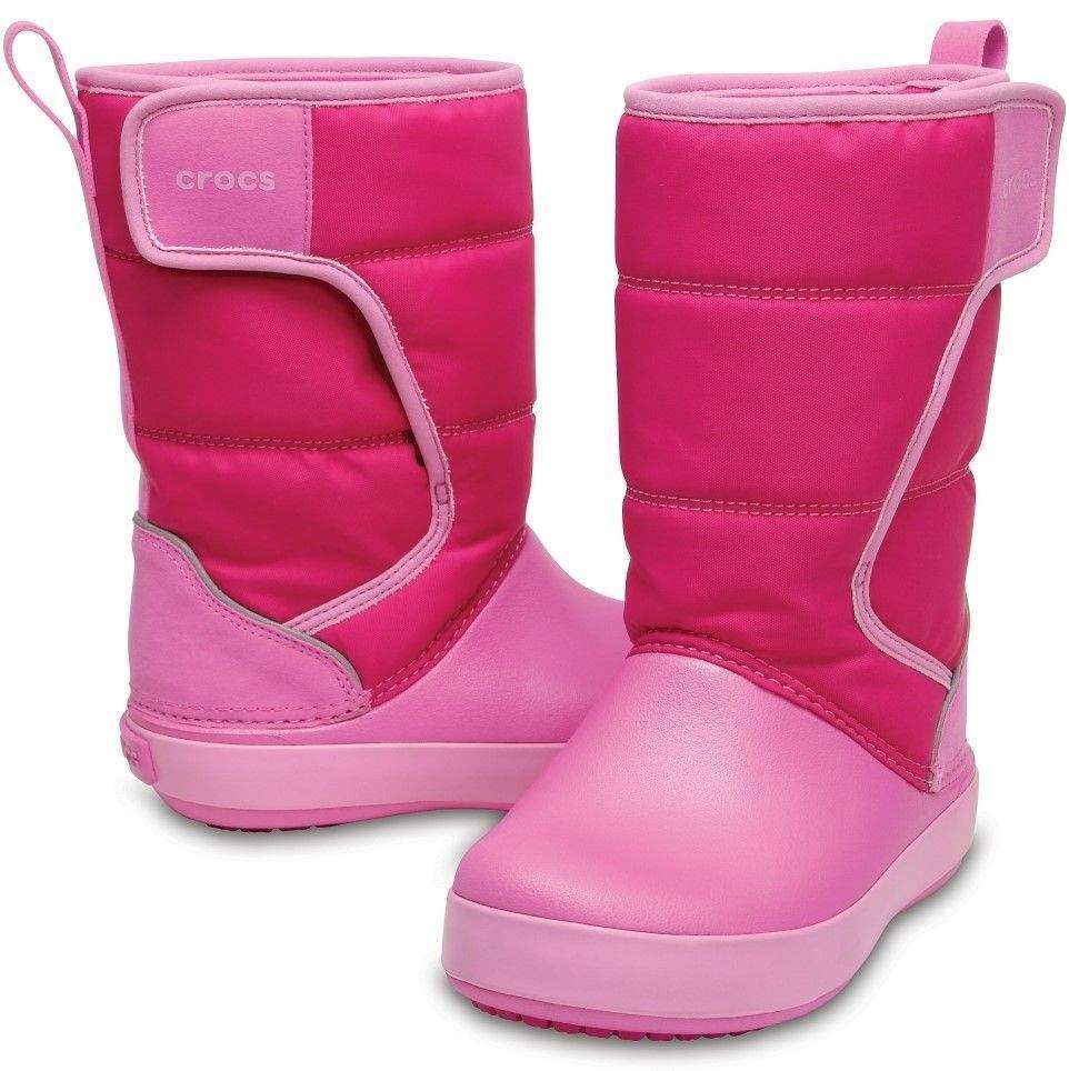 Crocs Сапоги Розовые LodgePoint Snow Boots Candy Pink/Party Pink — фото 1