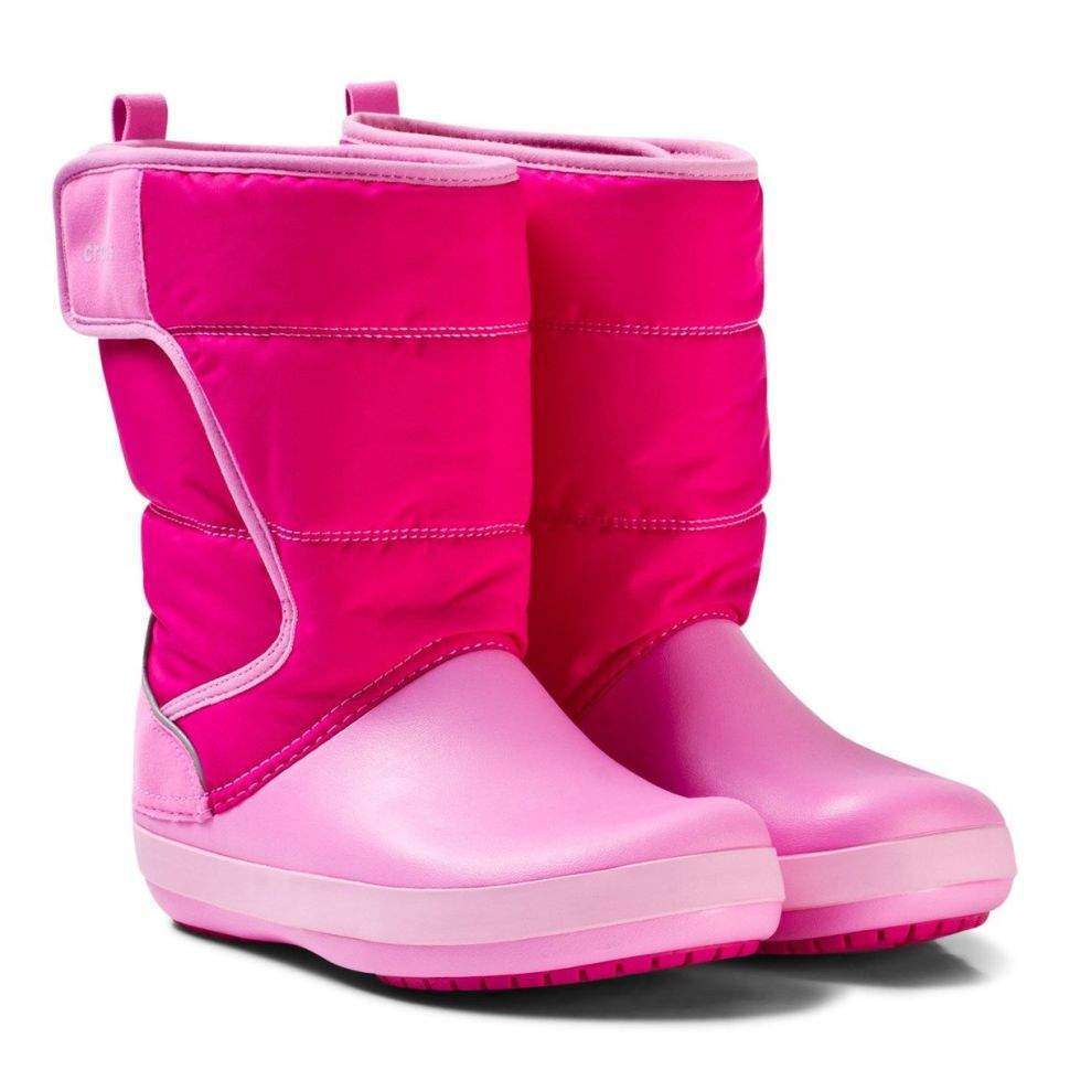 Crocs Сапоги Розовые LodgePoint Snow Boots Candy Pink/Party Pink — фото 11