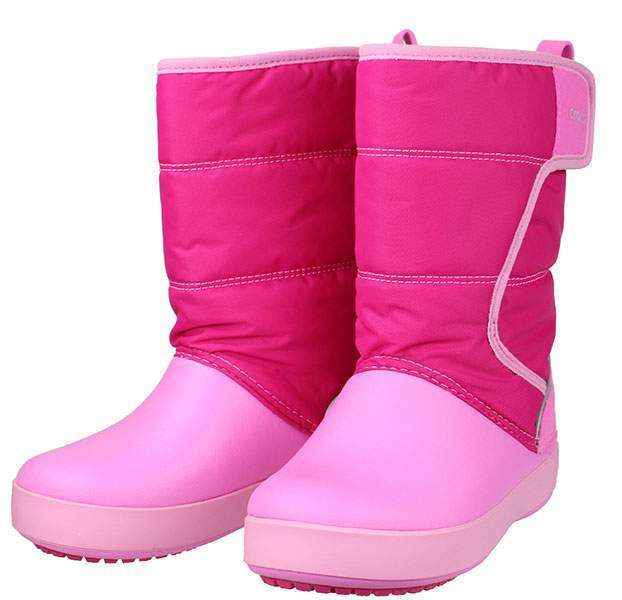 Crocs Сапоги Розовые LodgePoint Snow Boots Candy Pink/Party Pink — фото 5