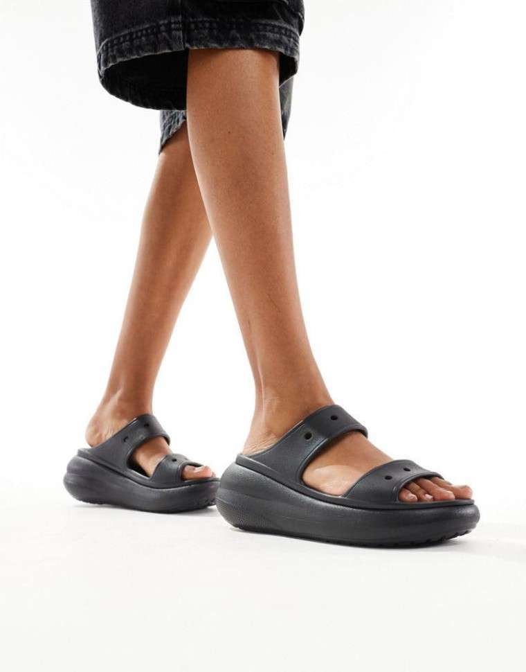 Жіночі шльопанці Crocs Classic Crush Sandal Black — фото 3