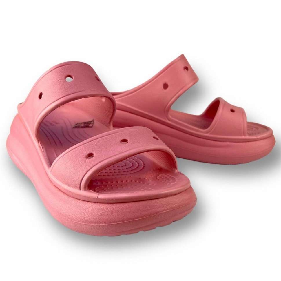 Жіночі шльопанці Crocs classic crush - heeled mules blossom