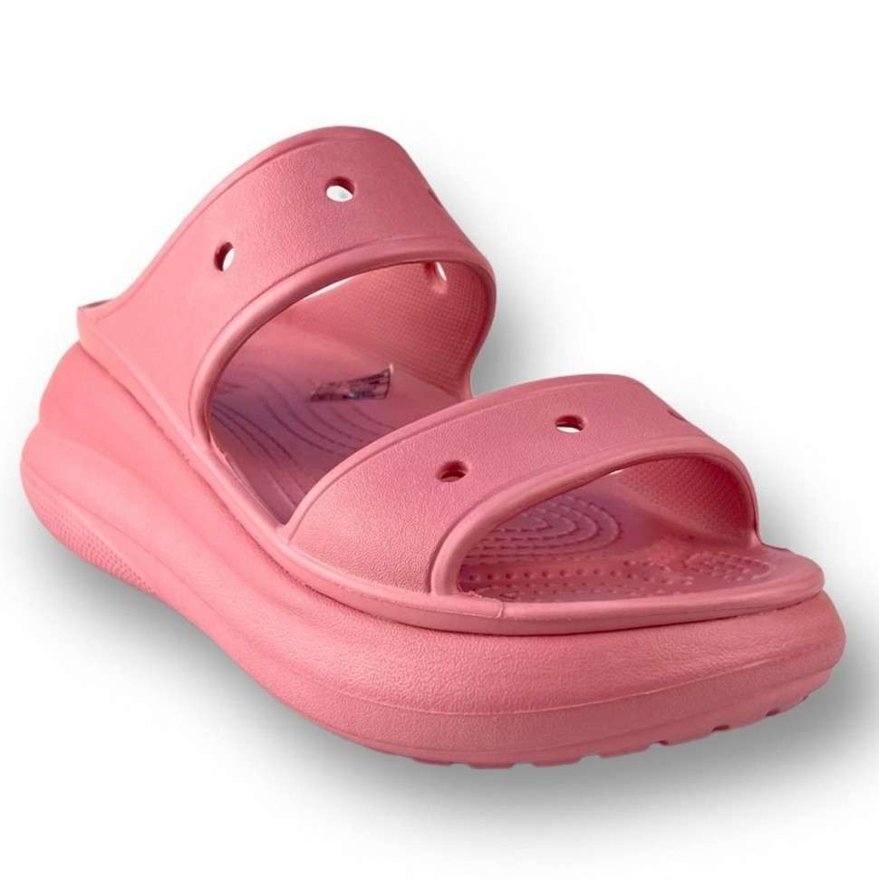 Жіночі шльопанці Crocs classic crush - heeled mules blossom — фото 10