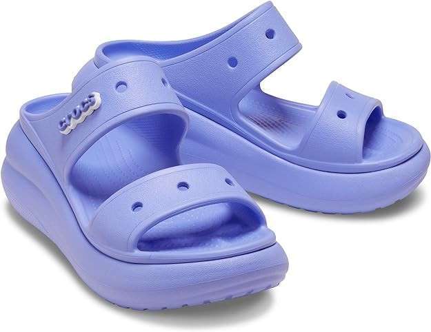 Жіночі шльопанці Crocs classic crush - heeled mules violet