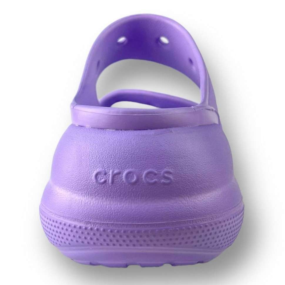 Жіночі шльопанці Crocs classic crush - heeled mules violet — фото 12