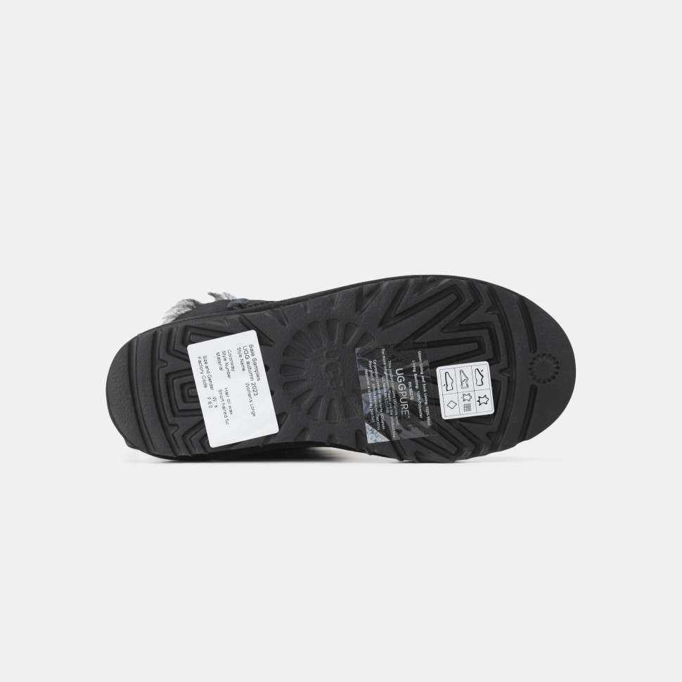 Жіночі UGG Міні Замша з Змійкою та Лак Пьятка Mini Australia Zip Black Suede — фото 3