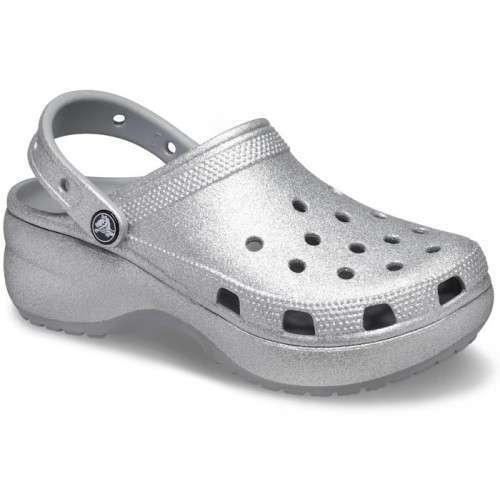 Жіночі Crocs Classic Clog Platform Glitter Silver — фото 13